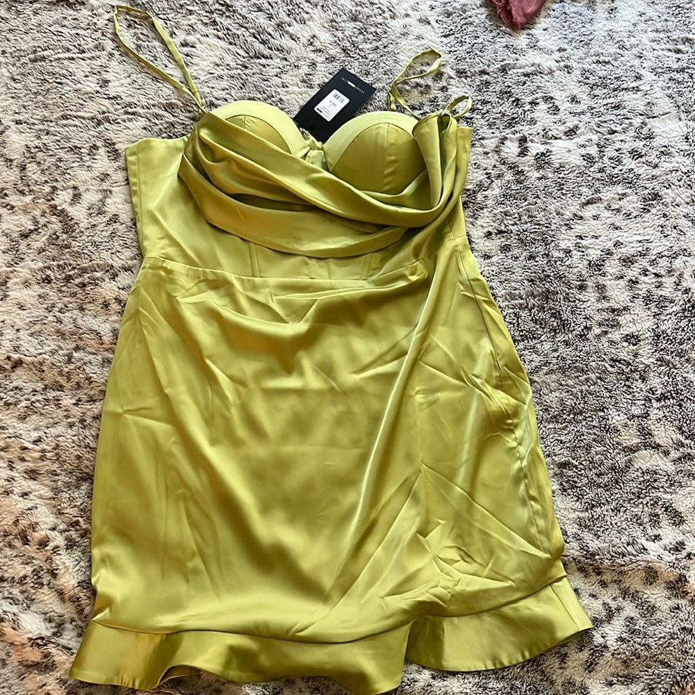 Lime green cocktail/party dress